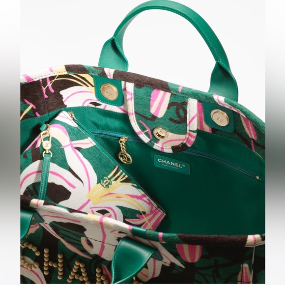 CHANEL SMALL SHOPPING BAG fall-winter 2023/24 pre-collection Green & Multicolor - Picture 3 of 5